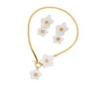 [Aurgiarme] Elegante juego de joyas florales para mujer, フリーサイズ, Como se describe, No es una piedra preciosa