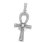 [Aurgiarme] - Llavero con colgante de cruz Horu de moda con diseño elegante de latón macizo multiuso