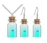 [Aurgiarme] Pendientes de Halloween de moda que brillan en la oscuridad, accesorio de moda para ocasiones especiales, disfraz portátil