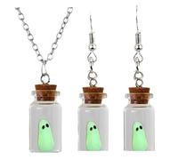 [Aurgiarme] Pendientes de Halloween de moda que brillan en la oscuridad, accesorio de moda para ocasiones especiales, disfraz portátil