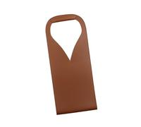 Aurgiarme - Portabotellas de vino de piel sintética fácil de limpiar para regalar una sola botella de champán para cata de vino, marrón, marrón