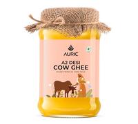 Auric Ghee de vaca desi Bilona A2, 1 litro, método védico Bilona, tradicional cuajada churned - probado en laboratorio - Danedar Ghee - Vaca alimentada con pasto - Tarro de vidrio