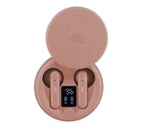 T'NB Auriculares Bluetooth 5.1, TWS inalámbricos Semi intraurales con micrófono integrado, duración de hasta 20 horas de escucha, indicador de carga, control táctil, SHINY2 - Rosa