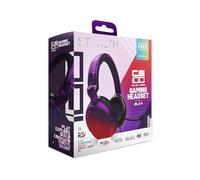 Auricualres Gamins Stealth C6-100 Strike - Rojo y púrpura, multiplataforma Compatible con Xbox, PS, Switch, PC, móvil y Tableta
