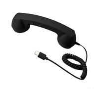 Auricular atado con alambre del teléfono del vintage para el audio claro | Construcción de plástico duradero, agarre cómodo y transmisión de voz clara para necesidades diarias de comunicación