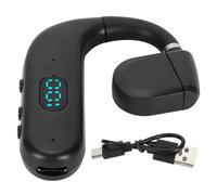 Auricular Bluetooth conductivo abierto con calidad de sonido superior, reducción de ruido estéreo y micrófono giratorio. Diseño cómodo para uso