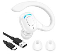 Auricular Bluetooth Mono sin Cables V5.2 para iPhone, Android yPC Micrófono Integrado Manos Libres Oreja, hasta 20 h de Reproducción, Diseño sobre la Oreja,Carga rápida,Uso Casco Inalámbrico