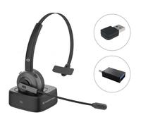 Conceptronic POLONA03BDA auricular y casco Auriculares Inalámbrico Diadema Oficina/Centro de llamadas Bluetooth Base de carga Negro
