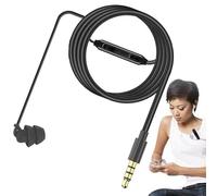 Auricular con cable con micrófono, auricular con cable en un lado | Auricular con cable Auricular izquierdo derecho de un solo lado | Auriculares para escuchar y llamar música Diseño de tapones para