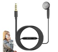Auricular con cable en un lado, auricular individual | Auricular mono deportivo con micrófono para smartphone - Auriculares con control de cable, oreja única para trabajar, estudiar, correr, correr