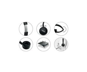 Auricular con Micrófono - iggual Dual Tech - Negro - USB - Bluetooth - Ligero y plegable