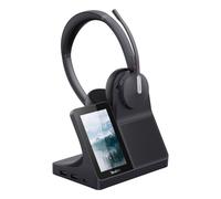 Auricular con micrófono - YEALINK - WH64 Dual DECT Negro - Bluetooth + DECT - Autonomía 14 h - Diadema de oficina
