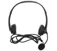 Auricular de atención al cliente, auricular con cable binaural para PC con cancelación de ruido y micrófono flexible, auricular estéreo Plug and Play con conexión USB/3,5 mm para (modelo de 3,5 mm)