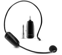 Auricular de micrófono inalámbrico, profesional, inalámbrico, auriculares y de mano, 2 en 1, rango efectivo de 160 pies para promociones, guías, conferencias, presentaciones, etc.