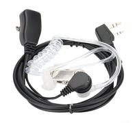 Auricular de micrófono PTT de 2 pines con tubo acústico, auriculares discretos compatibles con KENWOOD TYT para Walkie-Talkies de mano BAOFENG