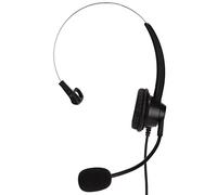 Auricular de Teléfono, Auricular de Teléfono RJ9 Auricular Profesional Monoaural de Negocios Compatible con Ajuste de Volumen Y Silencio con Tarjeta de Sonido USB Y Micrófono para Centro de Llamadas