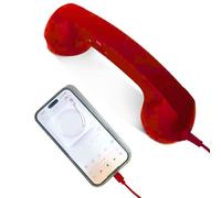 Auricular De Teléfono Móvil Retro - ABS 20x6x3cm | Receptor De Mango De Teléfono Fijo Estilo Teléfonoo Tipo C Auricular De Teléfonoo Móvil Retro Con Micrófono | Manejo De Llamadas Cómodo Para Oficina,