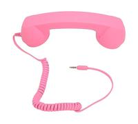 Auricular de Teléfono para Teléfono Móvil, Auricular de Teléfono Retro de 3,5 Mm, Receptor de Teléfono Celular con Cable a Prueba de Radiación para Computadora con Teléfono (Rosa)