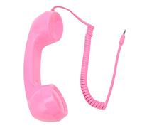 Auricular de Teléfono Retro, Auricular de Teléfono Retro Vintage de 3,5 Mm Receptor de Teléfono Celular, Micrófono de Teléfono Celular de Mano a Prueba de Radiación para (Rosa)