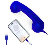 Auricular de Teléfono Retro, Estilo Clásico de Línea Fija con Conexión Type-C, Receptor de Teléfono Antiguo con Cable, Auricular de Línea Fija para Videoconferencias, Llamadas y Reuniones Móviles