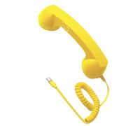 Auricular de teléfono retro tipo C para teléfonos móviles, conecta y reproduce con altavoces de cable y agarre ergonómico de respuesta para el hogar, receptor retro al aire libre