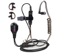 Auricular de tubo acústico con micrófono para Motorola Walkie Talkies, auriculares de vigilancia y PTT compatible con radios Motorola de 2 vías BPR40/CP/CLS/DTR/PR/RDU/RMU Series (negro)