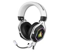 Konix Dungeons & Dragons Auriculares para Juegos con Cable Rainbow para PC - Altavoces de 50 mm - Micrófono - Cable USB de 2 m - Retroiluminación - Blanco y Negro