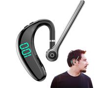 Auricular inalámbrico con micrófono - Auricular manos libres Auricular con cancelación de ruido para teléfonos móviles - Pantalla LED Auriculares con auricular único V5.3 con micrófono de cancelación