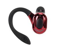 Auricular Inalámbrico, Reducción de Ruido, Sonido Estéreo HiFi de un Oído, IPX4, Auriculares Cómodos Impermeables para el Trabajo (Negro y Rojo)