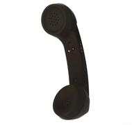 Auricular inalámbrico retro compatible con Bluetooth, receptor antirradiación con altavoz HD y micrófono, accesorio de llamada externa recargable por USB para móvil (negro)