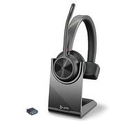 Auricular inalámbrico y soporte de carga Poly Voyager 4310 UC - Auricular Bluetooth monoaural con micrófono de brazo con cancelación de ruido - Conéctalo a PC/dispositivo móvil - Teams (certificado)