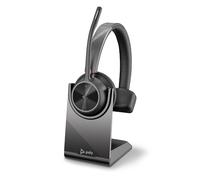 Auricular inalámbrico y soporte de carga Poly Voyager 4310 UC - Auricular Bluetooth monoaural con micrófono de brazo con cancelación de ruido - Conéctalo a PC/dispositivo móvil - Teams (certificado)