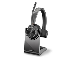Auricular inalámbrico y soporte de carga Poly Voyager 4310 UC - Auricular Bluetooth monoaural con micrófono de brazo con cancelación de ruido - Conéctalo a PC/Mac/dispositivo móvil