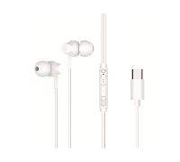 AURICULAR INTRAUDITIVO USB-C CONCEPTRONIC BRENDAN03W 1.2m MICROFONO CONTROLES COLOR BLANCO