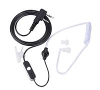 Auricular para walkie-talkie con micrófono sensible, universal, de 2 pines, con tubo acústico, aislamiento de ruido, PTT ajustable, material PU