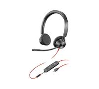 Auricular Poly Blackwire 3325 con cable - Brazo de micrófono flexible - Estéreo de alta fidelidad - Uso con PC/Mac/dispositivos móviles - Certificado para Microsoft Teams