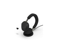 Auricular profesional con micrófono - Jabra Evolve3 75 MS Stereo - USB-A Bluetooth - Negro + Soporte para auriculares