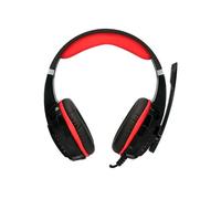 Auricular Q-Connect Gaming Con Microfono Ajustable E Iluminacion Led Color Negro