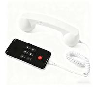 Auricular retro 2026 para teléfonos celulares, auricular con cable tipo C con micrófono, receptor clásico y cómodo para móvil, oficina, hogar y uso de viaje (B)