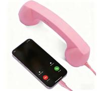 Auricular retro 2026 para teléfonos celulares, auricular con cable tipo C con micrófono, receptor clásico y cómodo para móvil, oficina, hogar y uso de viaje (E)