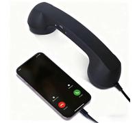 Auricular retro 2026 para teléfonos celulares, auricular con cable tipo C con micrófono, receptor clásico y cómodo para uso móvil, oficina, hogar y viajes (A)