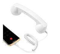 Auricular retro con cable para teléfono, 20 x 6 x 3 cm, con micrófono, receptor de teléfono antiguo, cómodos accesorios electrónicos tipo C, para el hogar, sala de estar, mesita de noche, baño