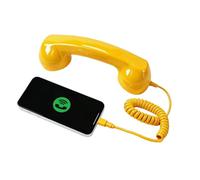 Auricular retro para teléfono, tipo C, retro, con cable, línea fija | Auricular retro con micrófono y altavoz para teléfono celular, receptor de teléfono celular para el hogar, cocina
