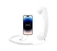 Auricular retro para teléfonos celulares, suministros clásicos retro tipo C para el hogar con micrófono, teléfono celular de estilo antiguo, para oficinas, viajes, cocina, mesita de noche, baño, cama