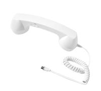 Auricular retro - Receptor con cable tipo C de 20 × 6 cm | Cuerpo ABS con micrófono, sonido claro y agarre ergonómico para llamadas | Un elegante accesorio de teléfono antiguo es perfecto para,
