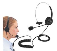 auricular RJ11 para teléfono fijo con micrófono, auriculares de teléfono con cancelación de ruido y centro de llamadas para teléfonos IP Yealink