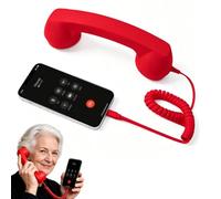 Auricular Teléfono Retro Tipo C, Auricular Cable Vintage para Móvil (#i) | & Tableta, Micrófono & Altavoz Para Llamadas, Reuniones & Oficina En Casa