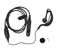 Auricular tipo walkie-talkie con forma de G, micrófono integrado en línea, micrófono con función pulsar para hablar, diseño flexible, ajuste