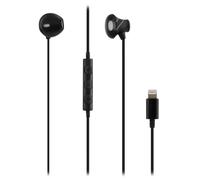 T'nB - Auriculares con Cable, Conector Lightning, semiintraaural, Sonido estéreo, micrófono Integrado, Auriculares compatibles para Apple iPhone/iPad, certificados MFI, Color Negro
