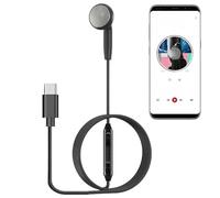 Auricular Único Con Cable Único | Auricular Mono Para Smartphone Con Micrófono Para Empresas | Control De Cable De Auriculares Para Orejas Único Para Familia, Colegas Y E